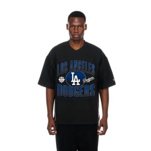 LA Dodgers MLB Black Boxy T-Shirt-kentox