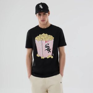 Chicago White Sox MLB Popcorn Black T-Shirt-kentox