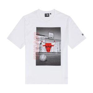 Chicago Bulls NBA Photographic White T-Shirt-kentox
