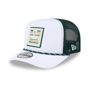 Athletics MLB Lines Dark Green 9FIFTY A-Frame Snapback Adjustable Cap-kentox