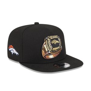 Denver Broncos NFL Ring Black 9FIFTY A-Frame Snapback Adjustable Cap-kentox