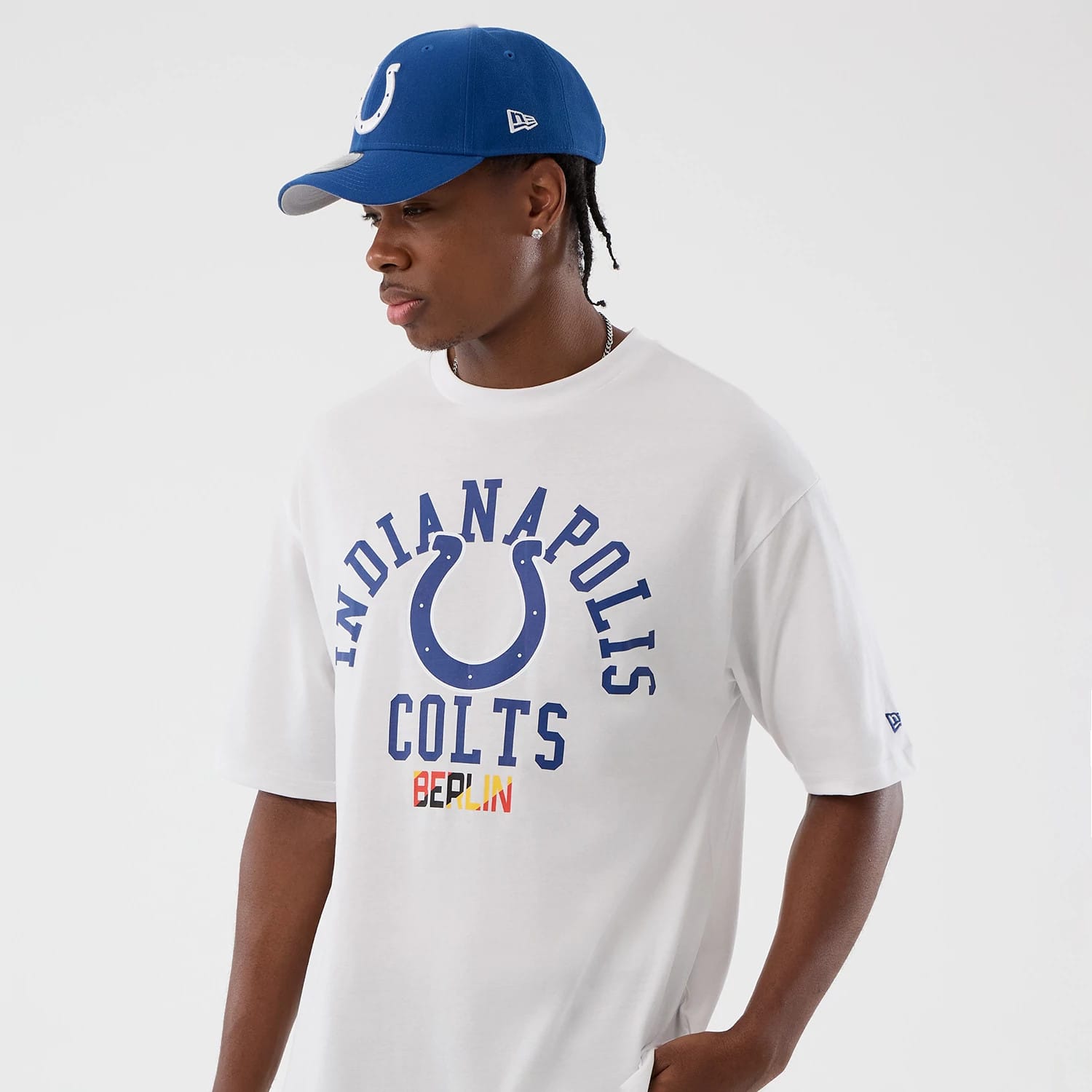 Indianapolis Colts NFL International Series Games White Oversized T-Shirt-kentox - Image 6