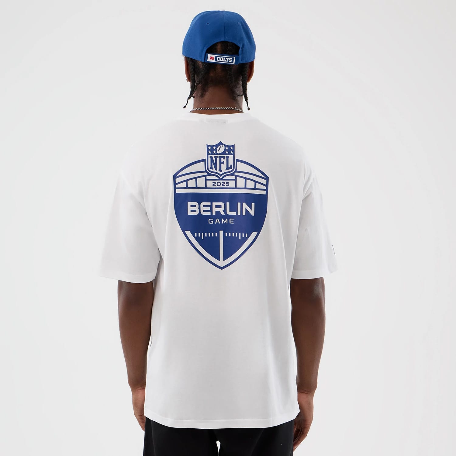 Indianapolis Colts NFL International Series Games White Oversized T-Shirt-kentox - Image 2
