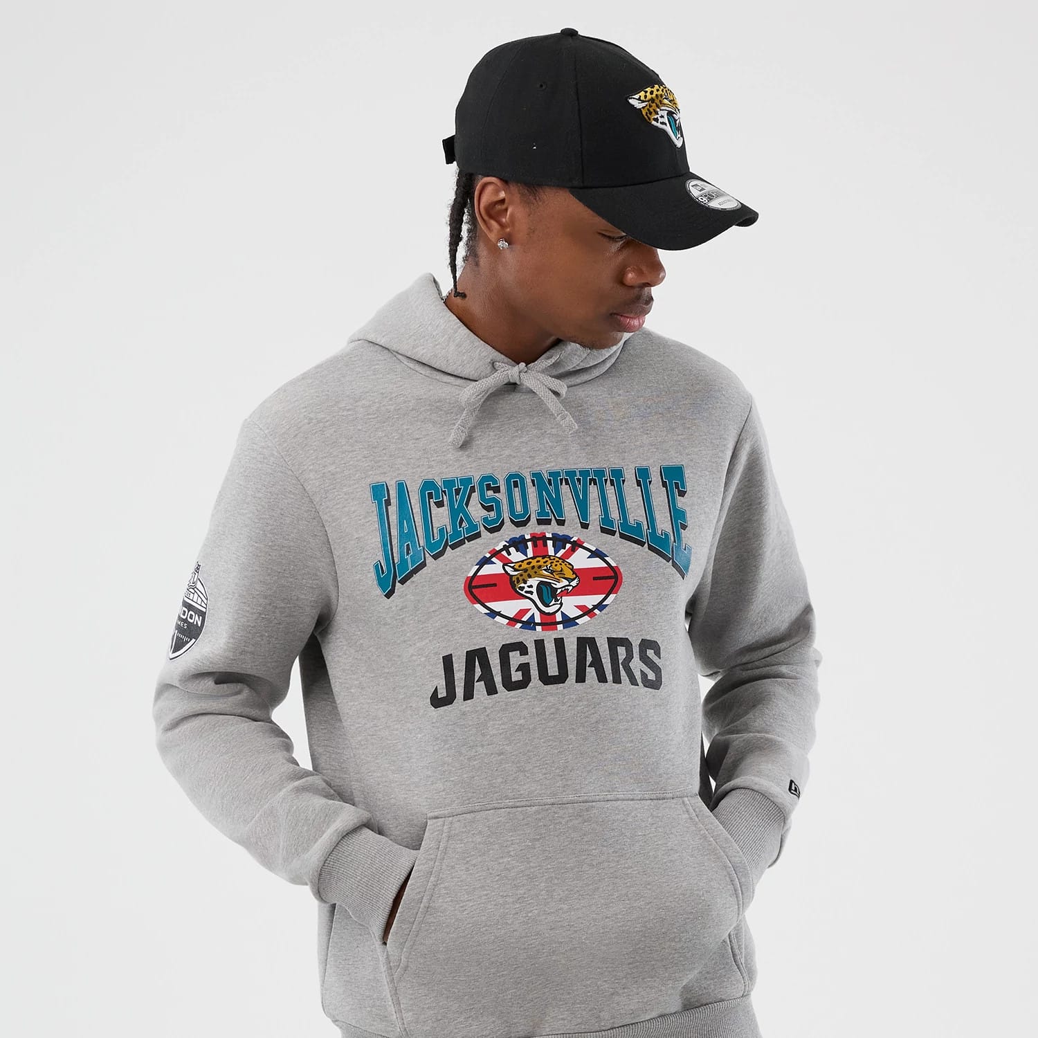 Jacksonville Jaguars NFL International Series Games Grey Pullover Hoodie-kentox - Image 4