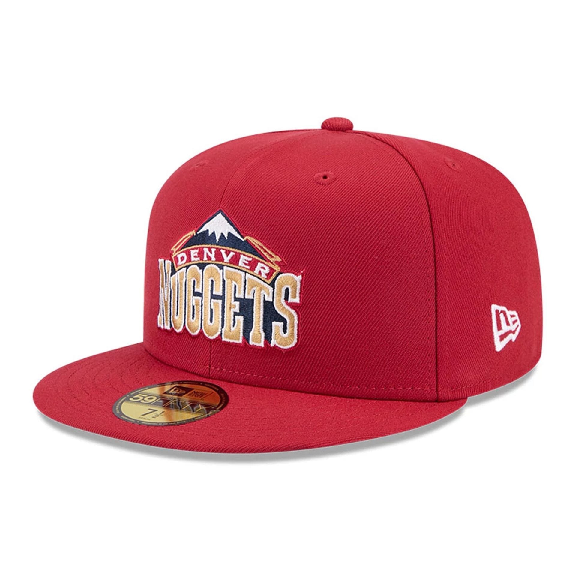 Denver Nuggets NBA Hardwood Classic Dark Red 59FIFTY Fitted Cap-kentox - Image 3