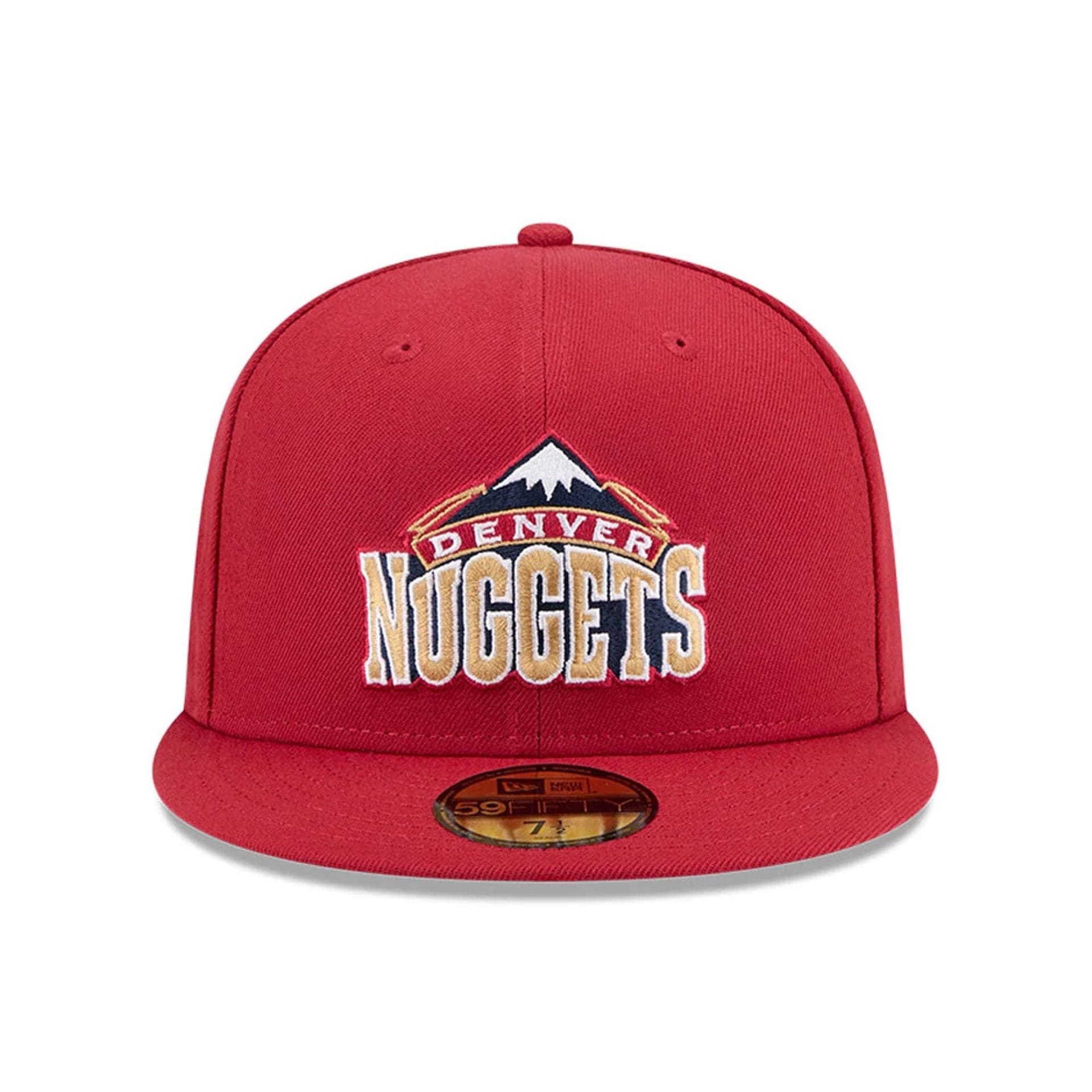 Denver Nuggets NBA Hardwood Classic Dark Red 59FIFTY Fitted Cap-kentox - Image 7