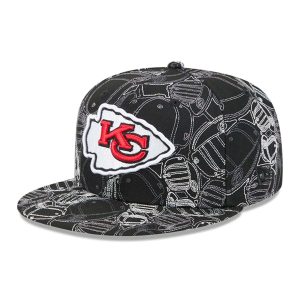 Kansas City Chiefs NFL Cap Scramble Black 59FIFTY Fitted Cap-kentox