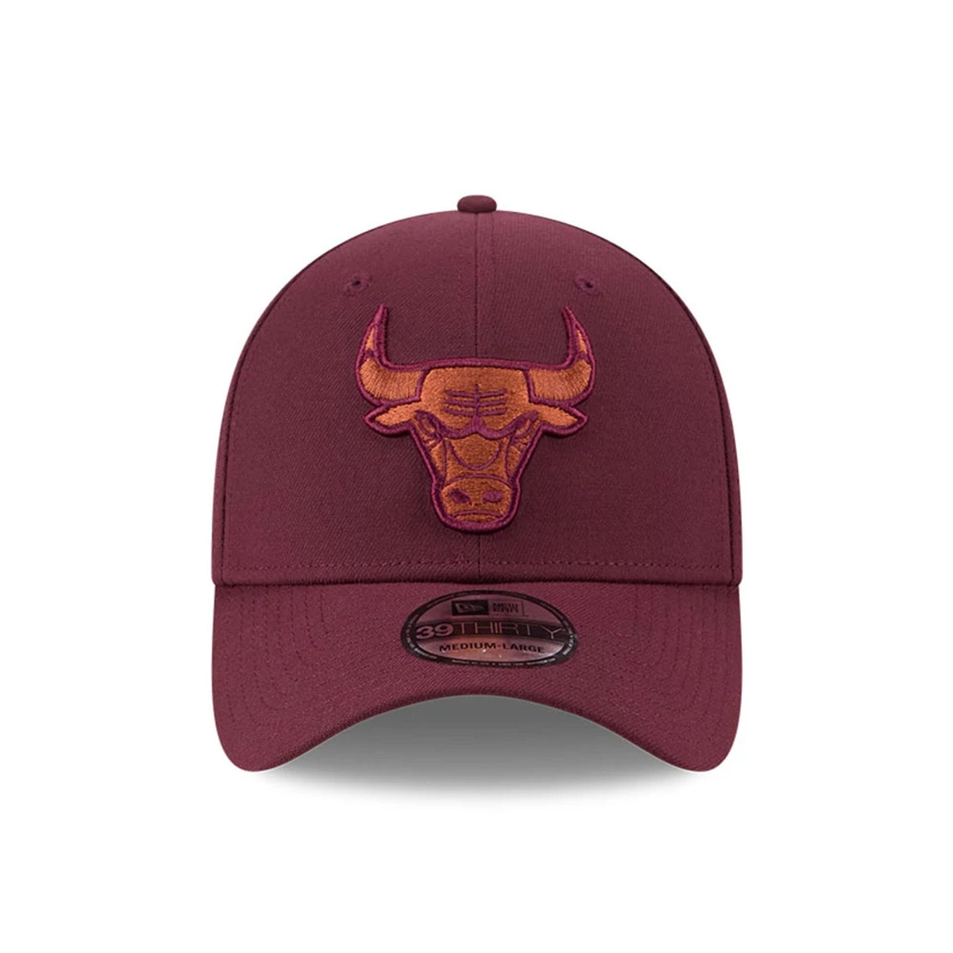 Chicago Bulls NBA Frosted Rust Dark Red 39THIRTY Stretch Fit Cap-kentox - Image 3