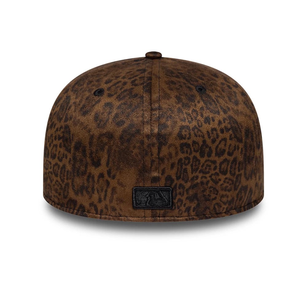 Atlanta Braves MLB Leopard Black 59FIFTY Fitted Cap-kentox - Image 5