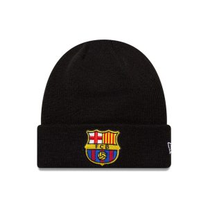 FC Barcelona Core Black Cuff knit Beanie Hat-kentox