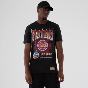 Detroit Pistons NBA Hardwood Classic Black T-Shirt-kentox