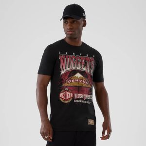 Denver Nuggets NBA Hardwood Classic Black T-Shirt-kentox