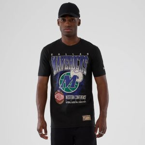 Dallas Mavericks NBA Hardwood Classic Black T-Shirt-kentox