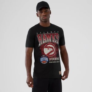 Atlanta Hawks NBA Hardwood Classic Black T-Shirt-kentox