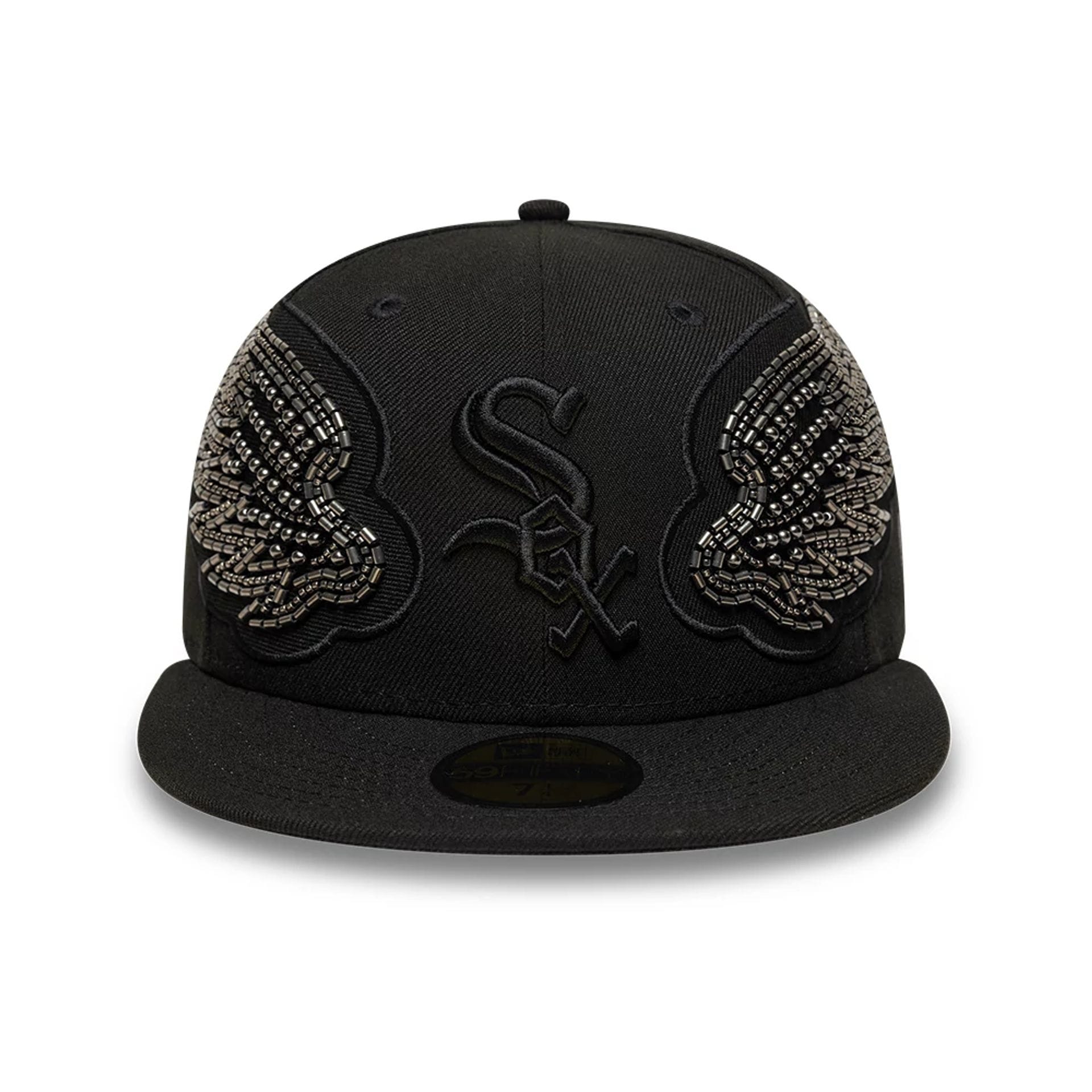 Chicago White Sox MLB Beaded Wings Black 59FIFTY Fitted Cap-kentox - Image 2