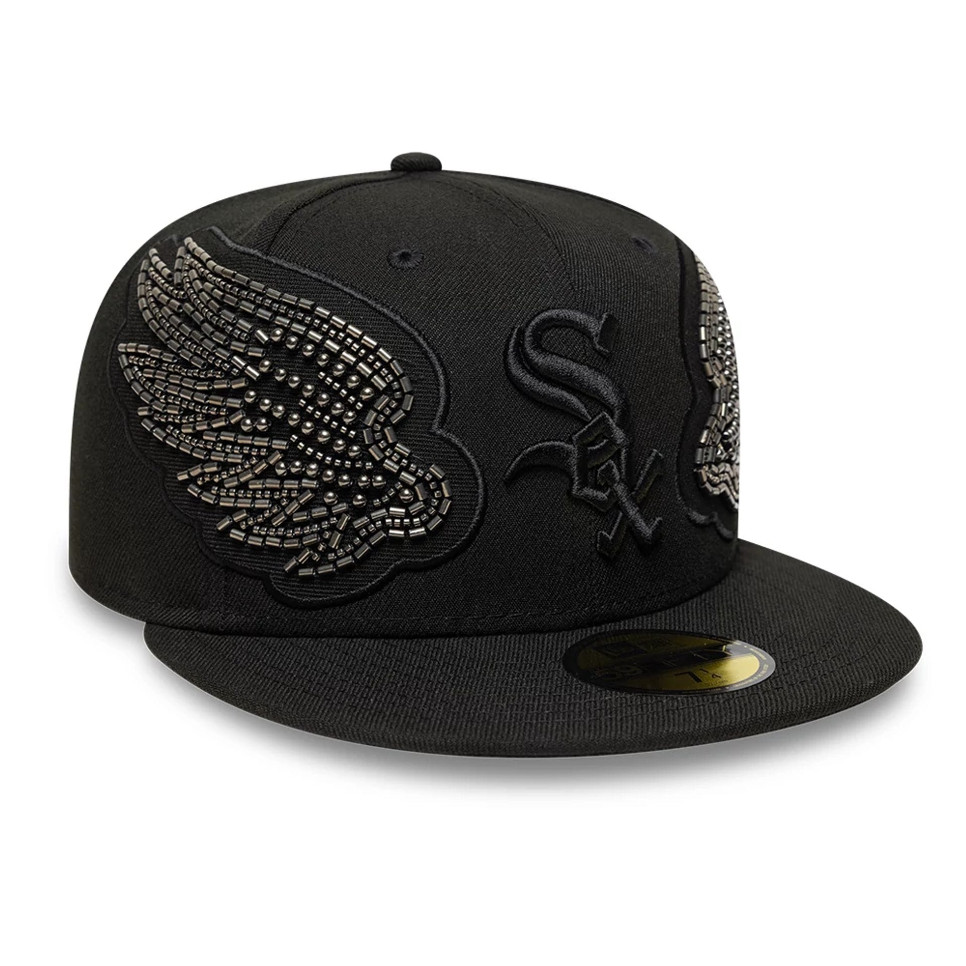Chicago White Sox MLB Beaded Wings Black 59FIFTY Fitted Cap-kentox - Image 3