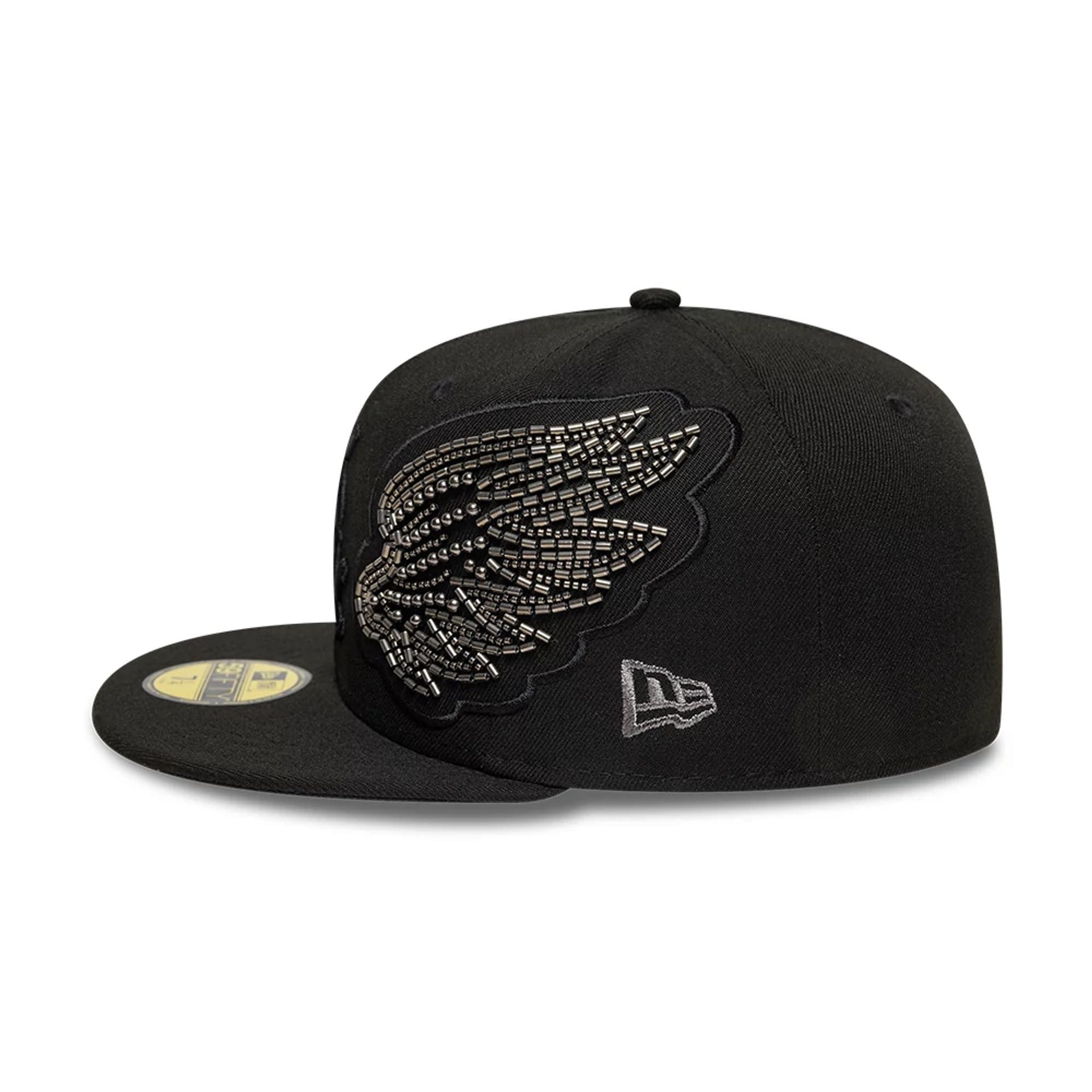 Chicago White Sox MLB Beaded Wings Black 59FIFTY Fitted Cap-kentox - Image 4