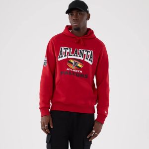 Atlanta Falcons NFL International Series Games 2025 Red Pullover Hoodie-kentox