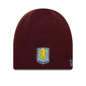Aston Villa FC Reverse Dark Red Cuff knit Beanie Hat-kentox