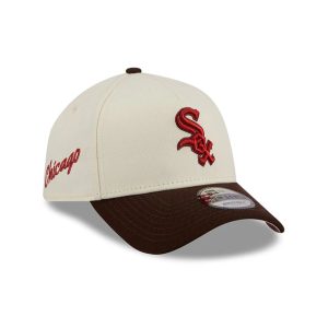 Chicago White Sox MLB City Script Cream 9FORTY A-Frame Adjustable Cap-kentox