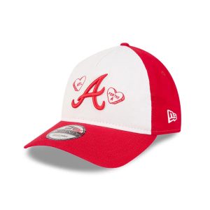 Atlanta Braves MLB Conversation Hearts Red 9TWENTY A-Frame Adjustable Cap-kentox