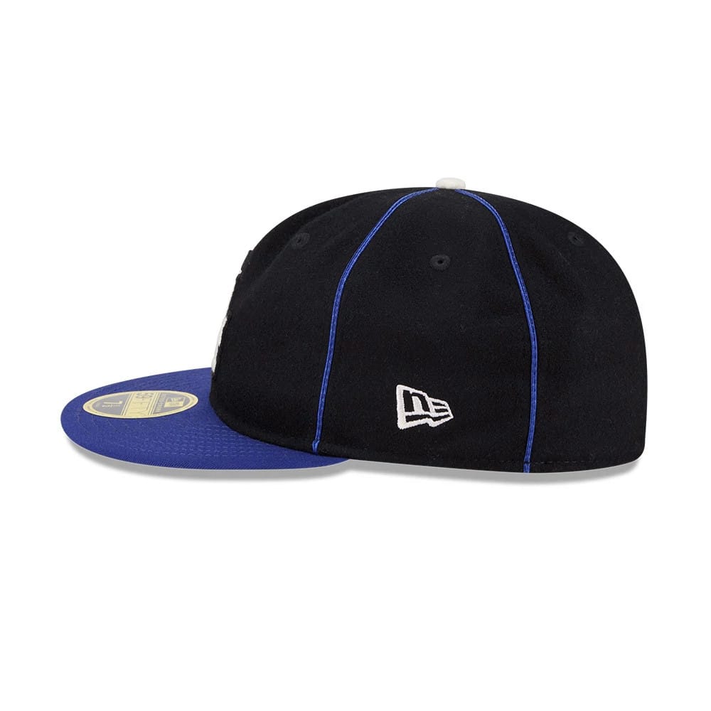 LA Dodgers MLB Felt Logo Dark Blue Retro Crown 59FIFTY Fitted Cap-kentox - Image 5