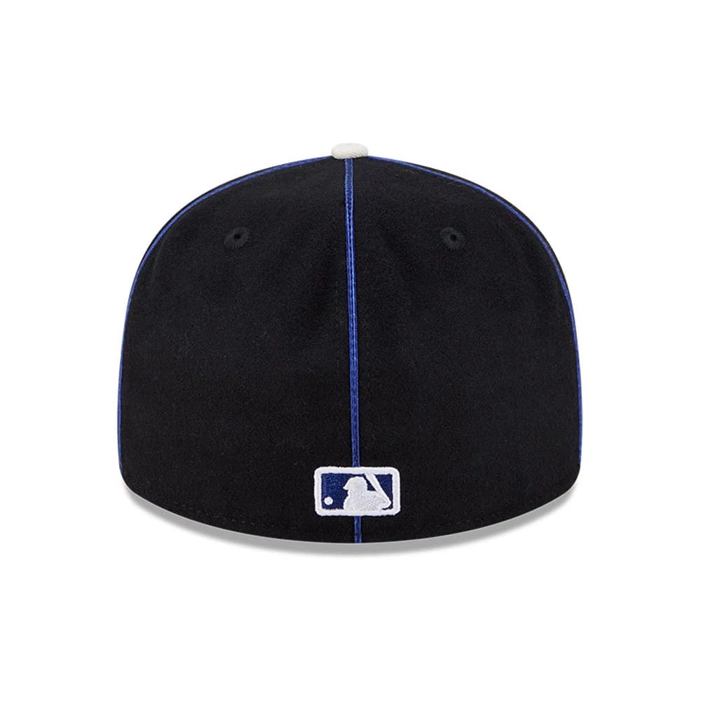 LA Dodgers MLB Felt Logo Dark Blue Retro Crown 59FIFTY Fitted Cap-kentox - Image 7