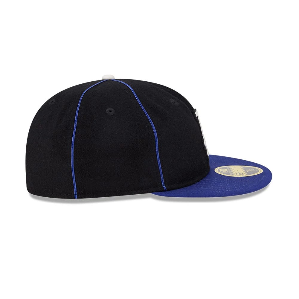 LA Dodgers MLB Felt Logo Dark Blue Retro Crown 59FIFTY Fitted Cap-kentox - Image 6