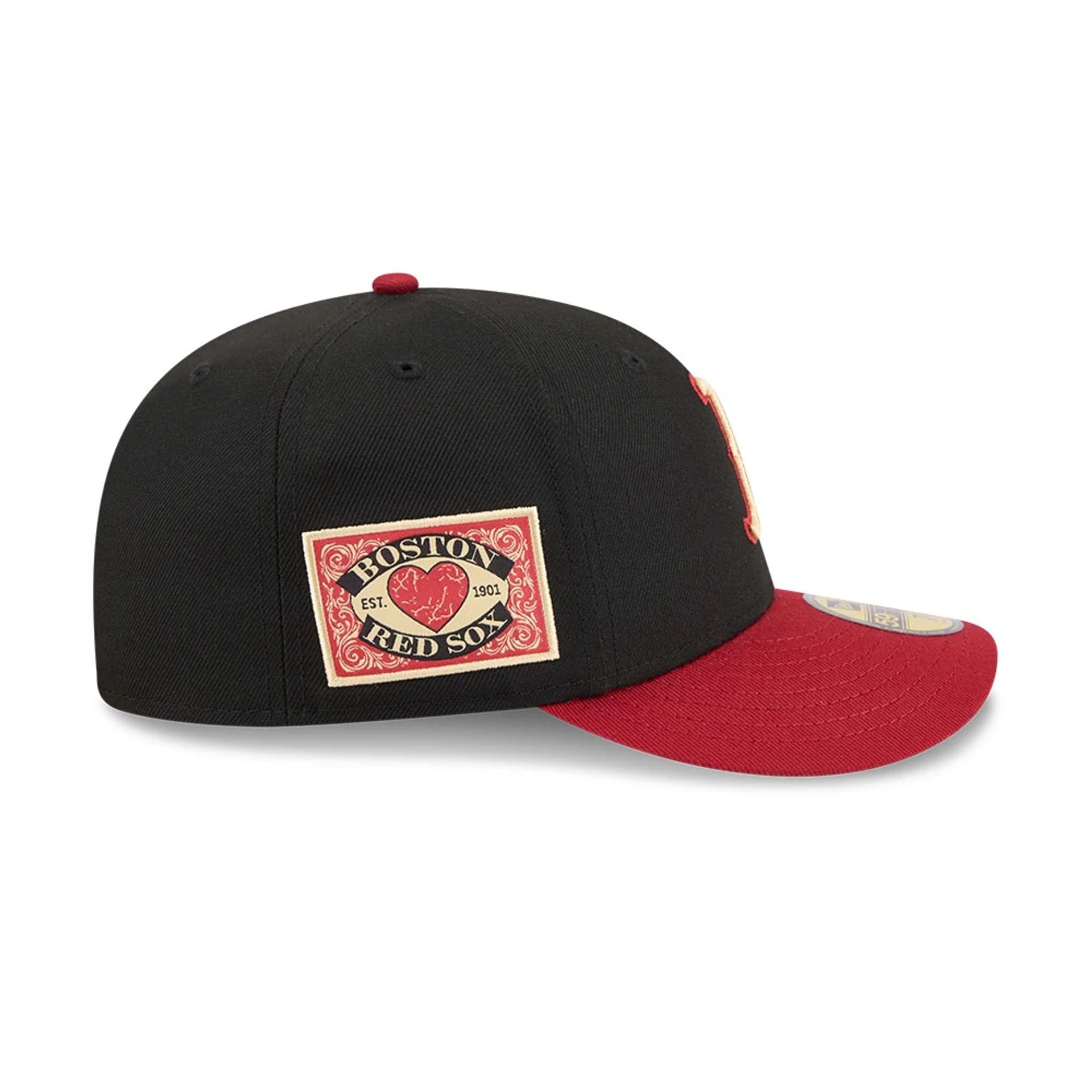 Boston Red Sox MLB Team Cards Black 59FIFTY Fitted Cap-kentox - Image 5