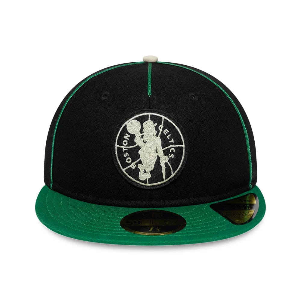 Boston Celtics NBA Felt Logo Green Retro Crown 59FIFTY Fitted Cap-kentox - Image 2