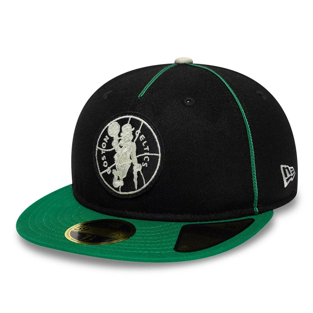 Boston Celtics NBA Felt Logo Green Retro Crown 59FIFTY Fitted Cap-kentox - Image 3