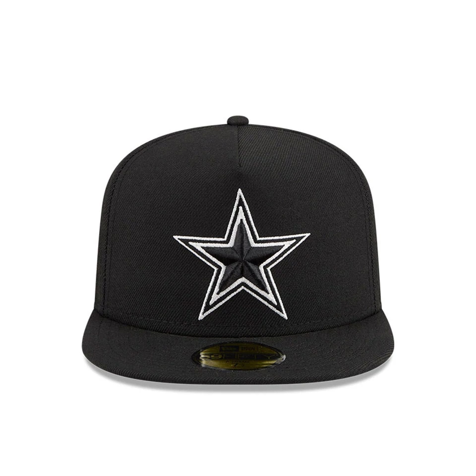 Dallas Cowboys NFL Chiseled Embroidery Black 59FIFTY A-Frame Fitted Cap-kentox - Image 4