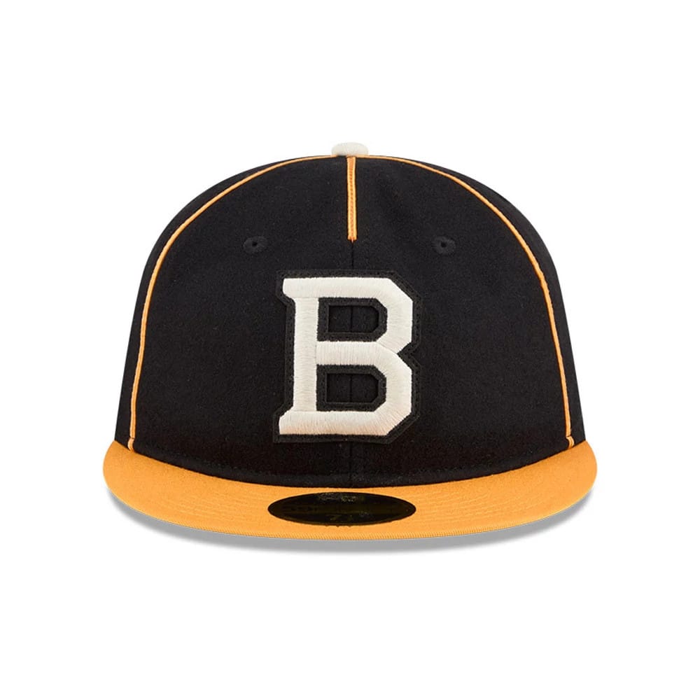 Boston Bruins NHL Felt Logo Black Retro Crown 59FIFTY Fitted Cap-kentox - Image 3