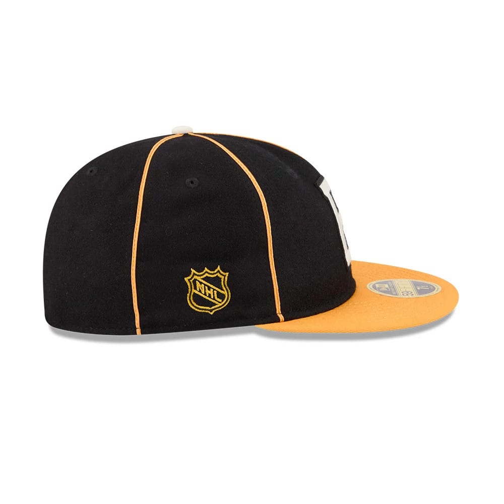 Boston Bruins NHL Felt Logo Black Retro Crown 59FIFTY Fitted Cap-kentox - Image 5