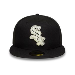 Chicago White Sox MLB Faux Pearl Black 59FIFTY Fitted Cap-kentox