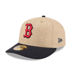Boston Red Sox MLB Twine Beige 59FIFTY Fitted Cap-kentox