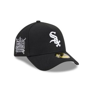 Chicago White Sox MLB Team Side Black 59FORTY A-Frame Fitted Cap-kentox
