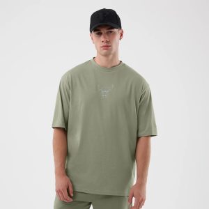 Chicago Bulls NBA League Essential Pastel Green Oversized T-Shirt-kentox