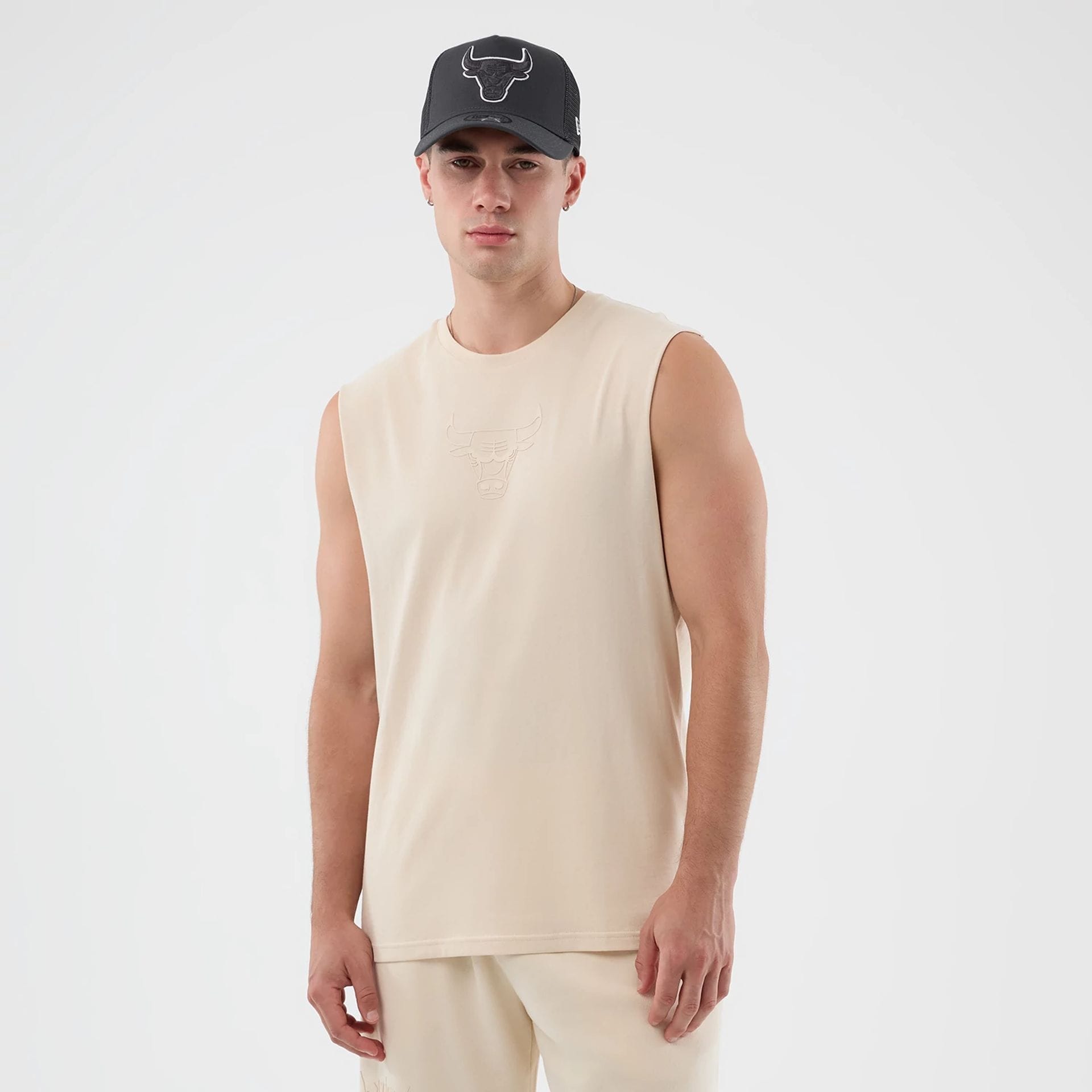 Chicago Bulls NBA Core Plus Light Beige Vest-kentox - Image 3