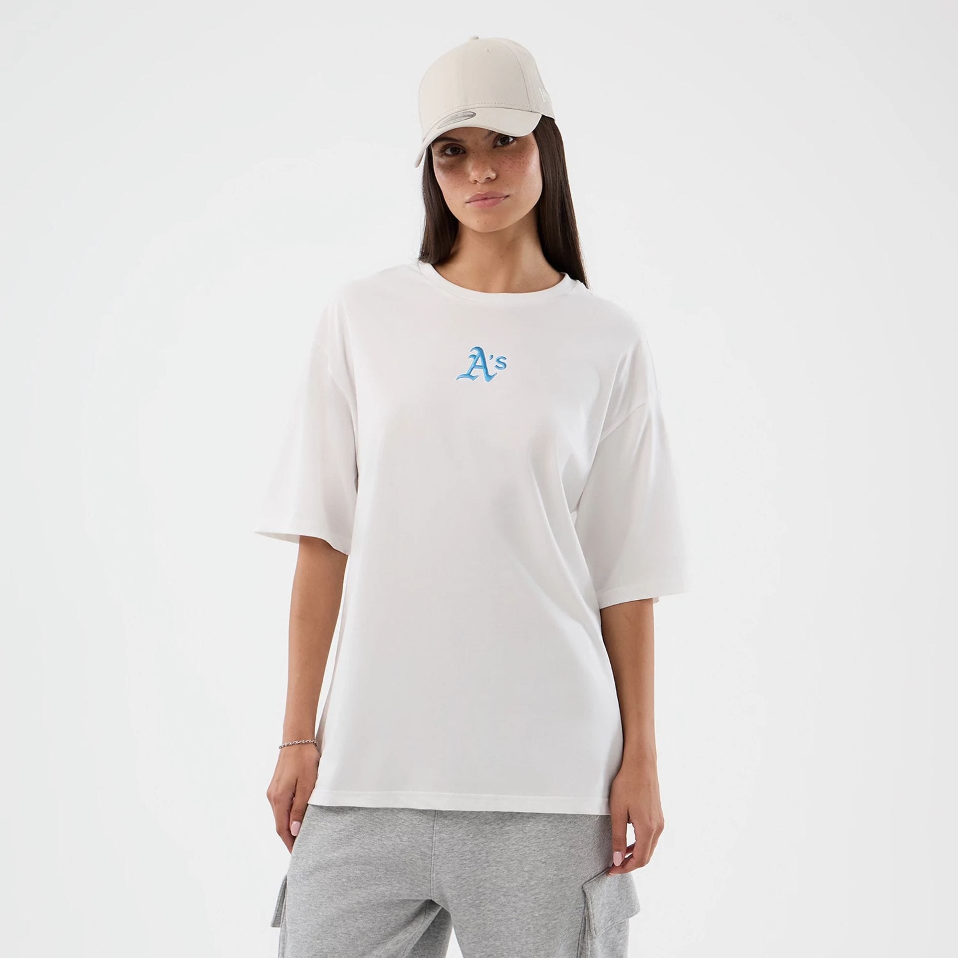 Athletics MLB League Essential White Oversized T-Shirt-kentox - Image 4