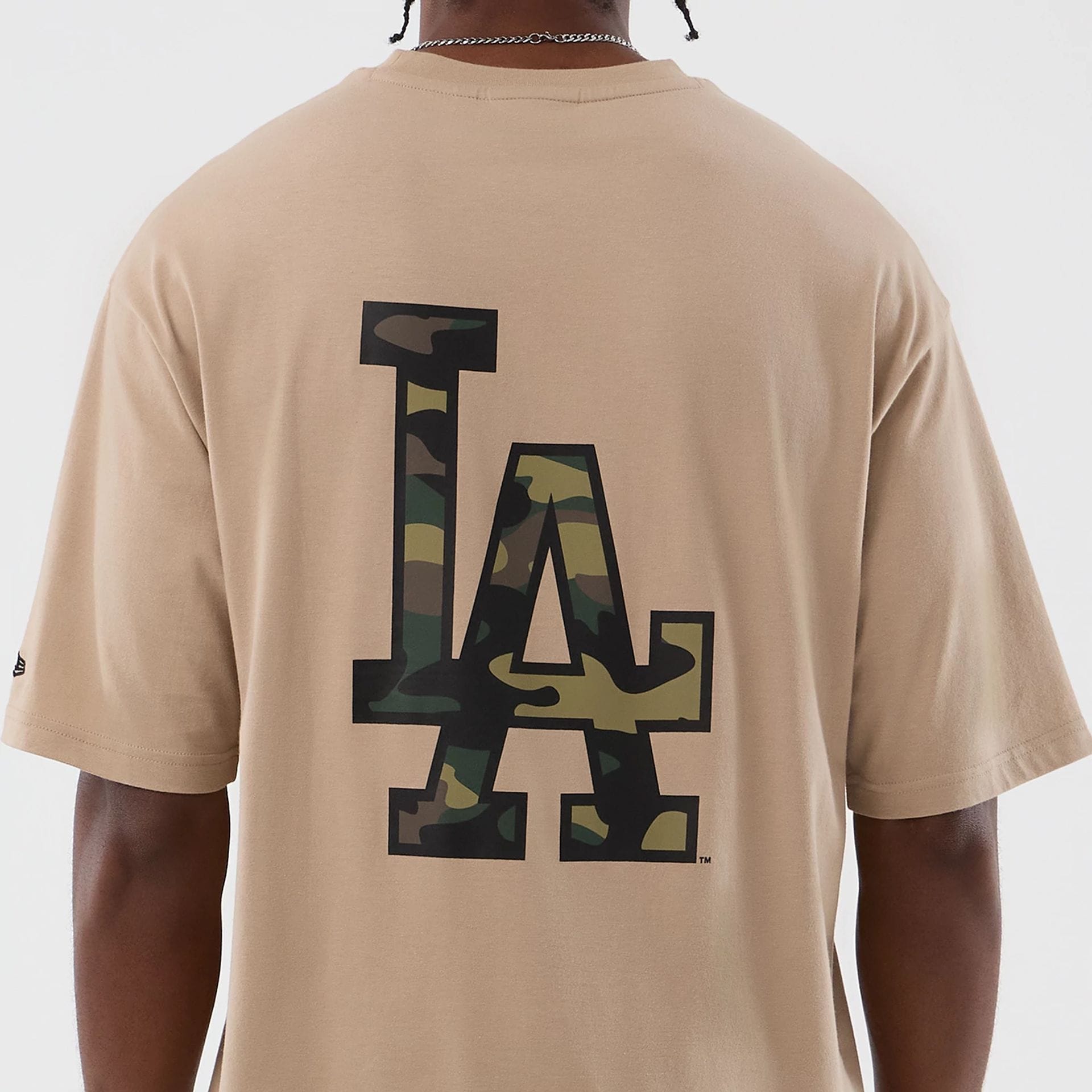 LA Dodgers MLB Infill Light Beige Oversized T-Shirt-kentox - Image 4