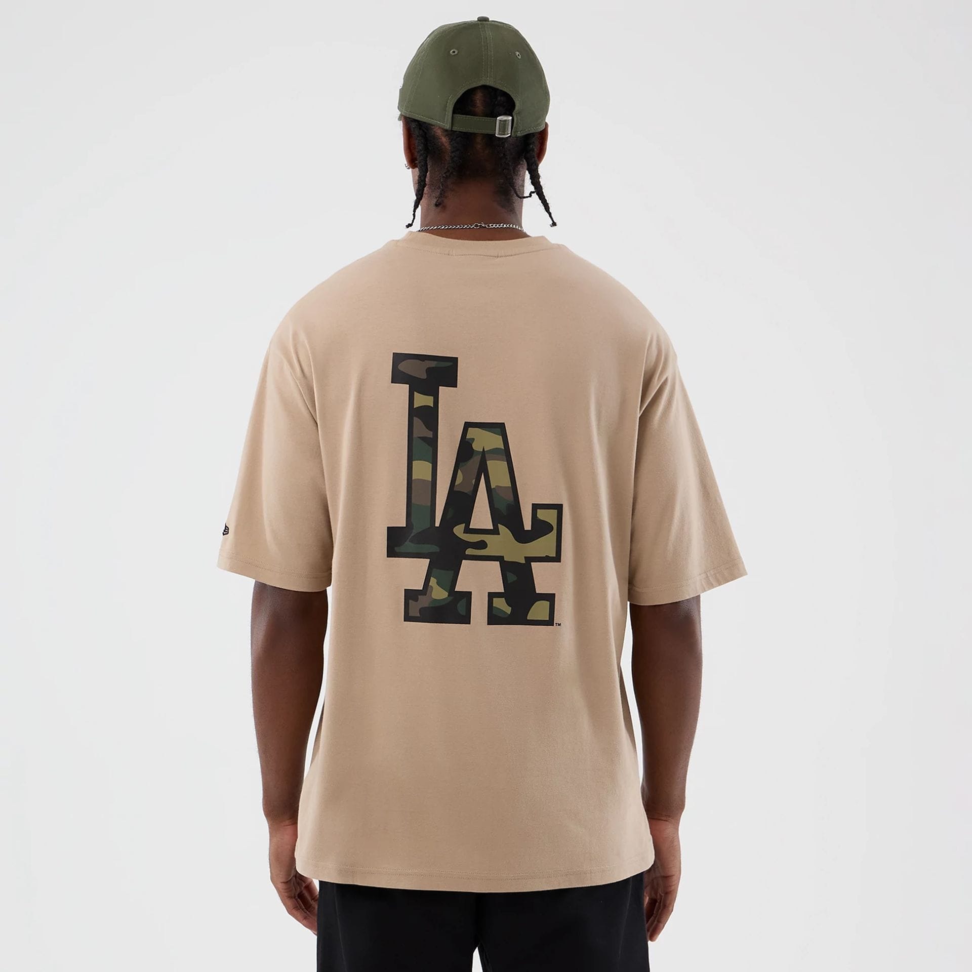 LA Dodgers MLB Infill Light Beige Oversized T-Shirt-kentox - Image 2
