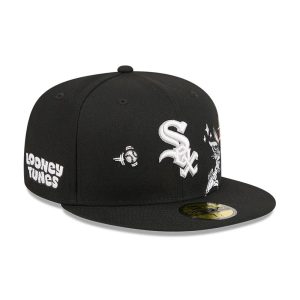 Chicago White Sox MLB X Looney Tunes Bugs Bunny Black 59FIFTY Fitted Cap-kentox