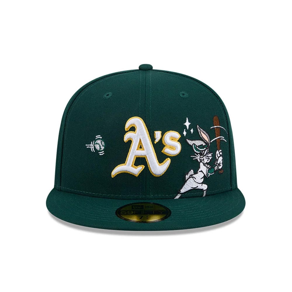 Athletics MLB X Looney Tunes Bugs Bunny Dark Green 59FIFTY Fitted Cap-kentox - Image 3