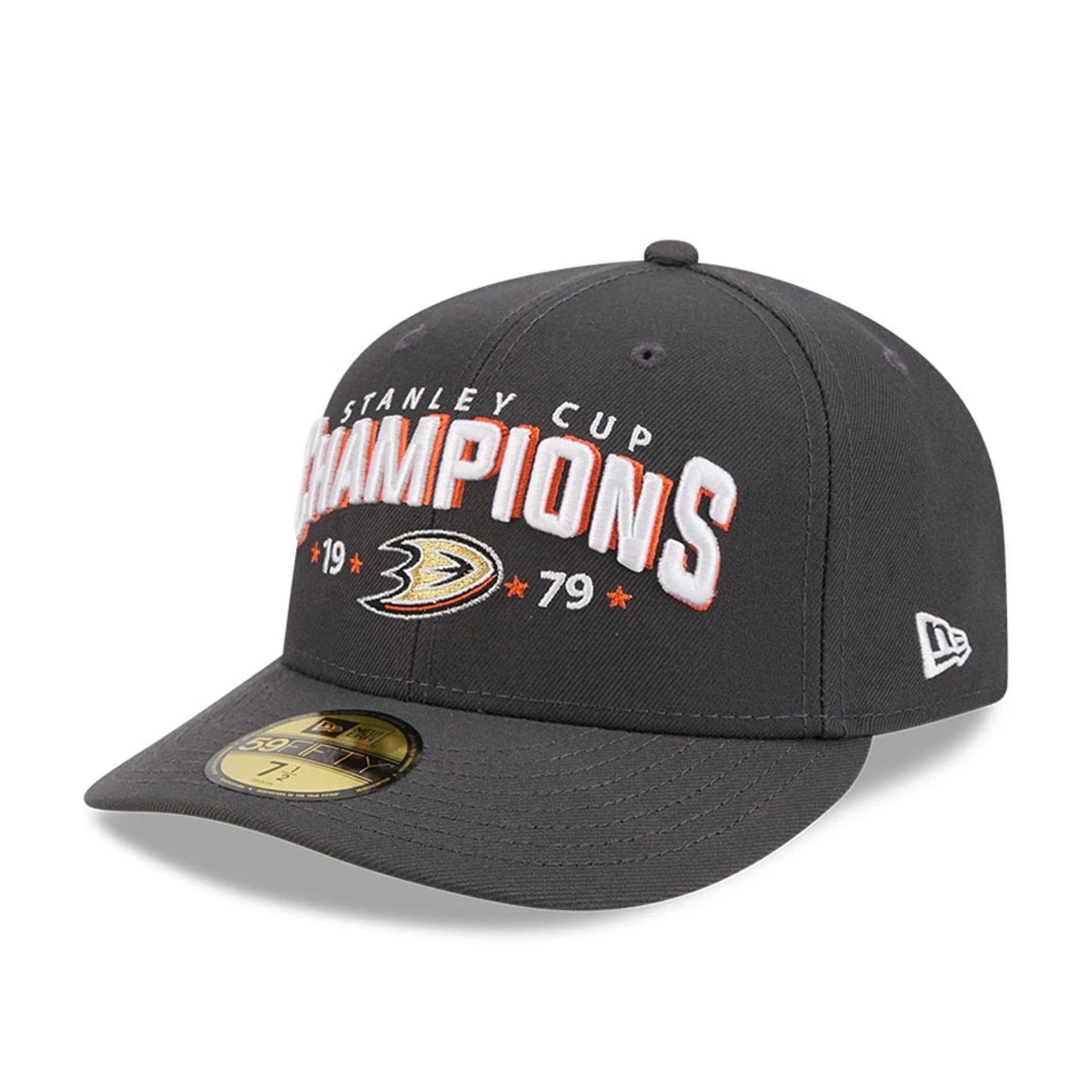 Anaheim Ducks NHL Stanley Cup Champions Dark Grey 59FIFTY Fitted Cap-kentox - Image 4