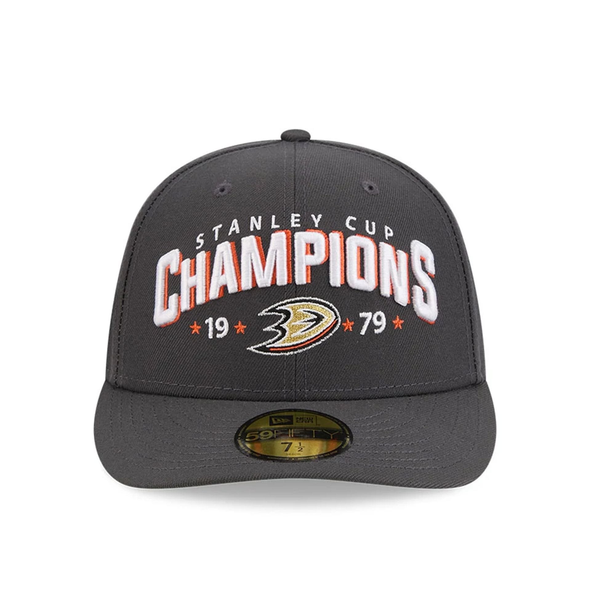 Anaheim Ducks NHL Stanley Cup Champions Dark Grey 59FIFTY Fitted Cap-kentox - Image 3