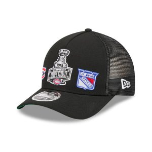 Canadiens NHL Stanley Cup Black 9FORTY M-Crown A-Frame Trucker Adjustable Cap-kentox