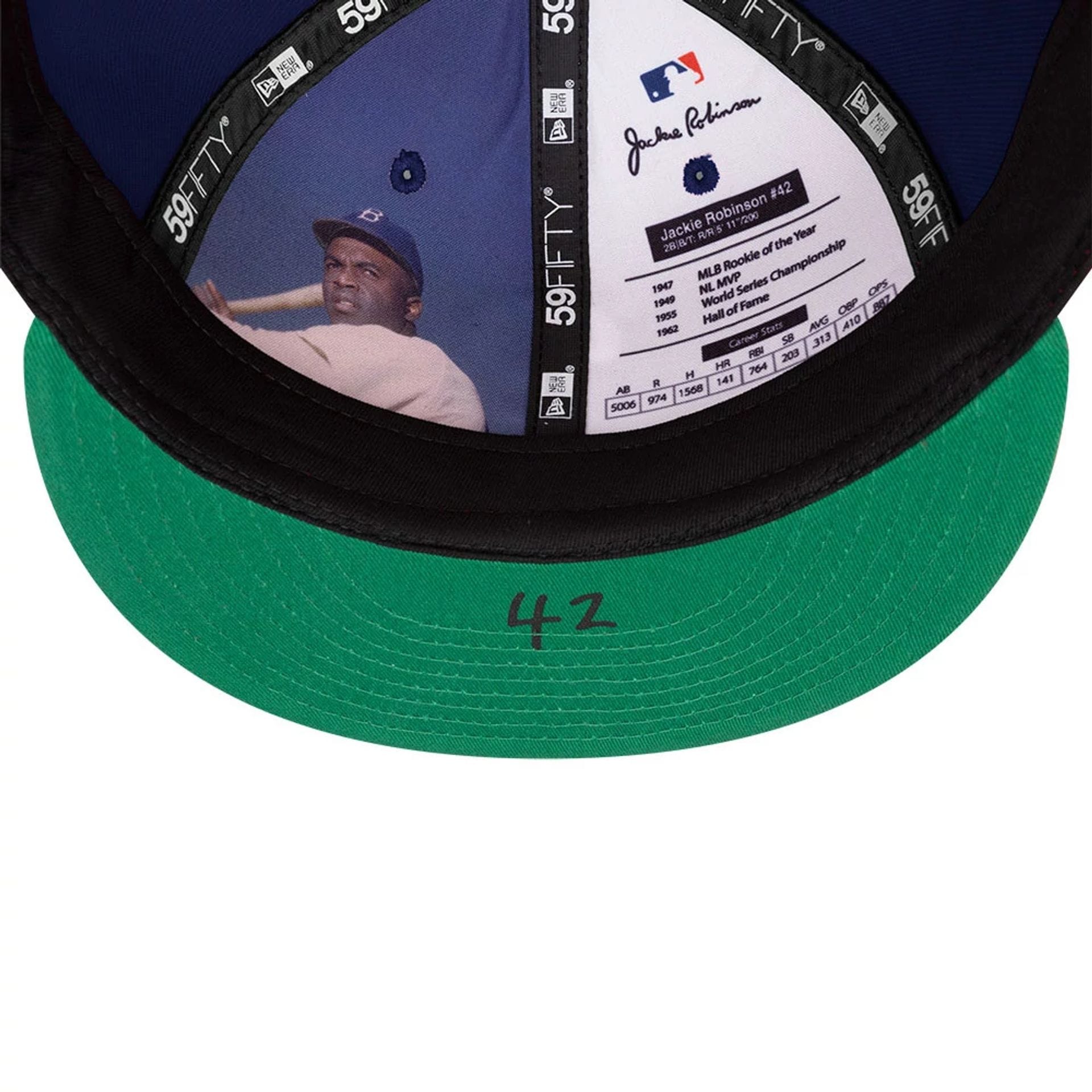 Brooklyn Dodgers MLB Jackie Robinson Navy 59FIFTY Fitted Cap-kentox - Image 8
