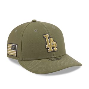 LA Dodgers MLB Armed Forces Day 2026 Green Low Profile 59FIFTY Fitted Cap-kentox