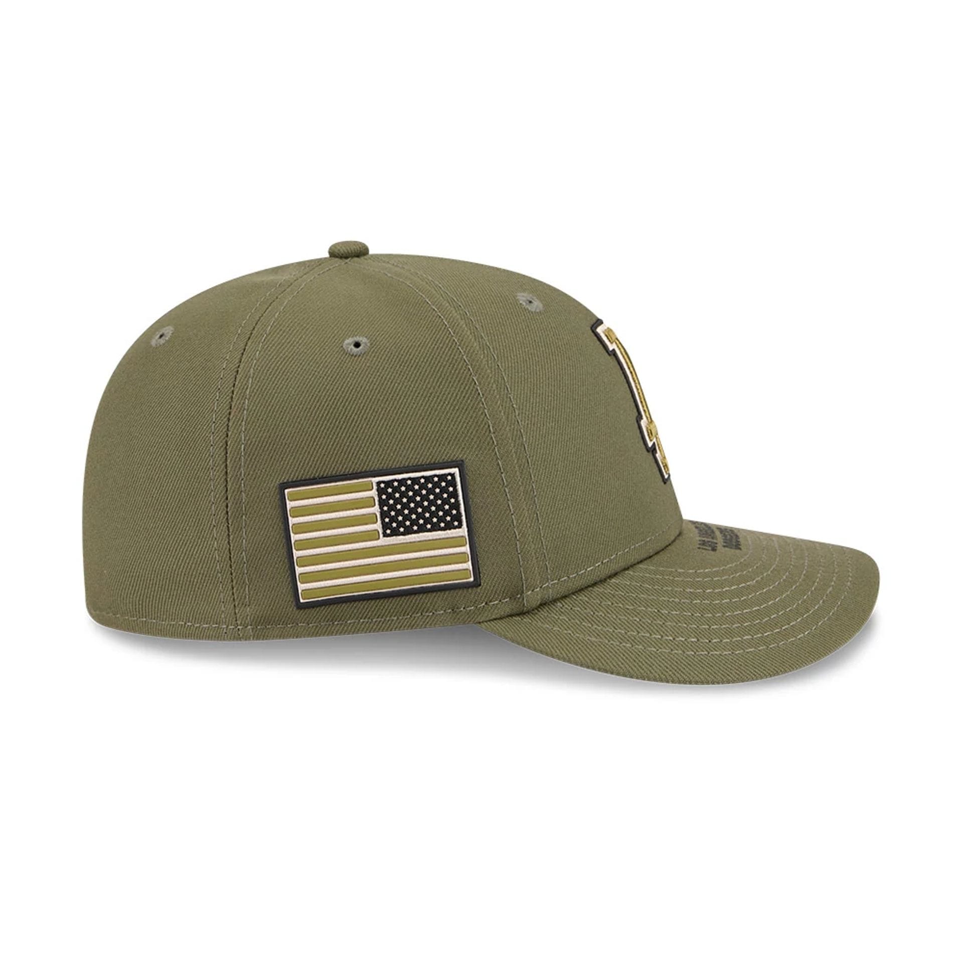 LA Dodgers MLB Armed Forces Day 2026 Green Low Profile 59FIFTY Fitted Cap-kentox - Image 5